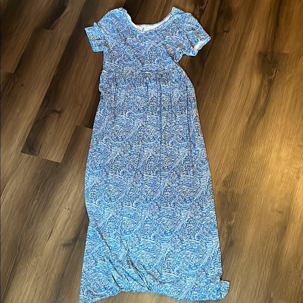 ⛱️VIISHOW Blue Paisley Maxi Dress